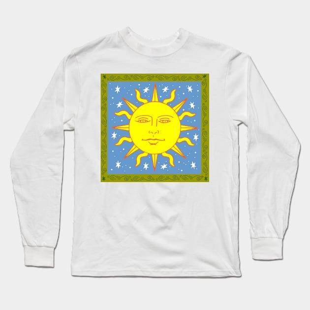 The Sun Long Sleeve T-Shirt by funkyfolkart